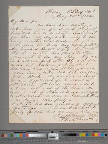 McGregor, Nathaniel Mortimer. Letter to Roderick Mortimer McGregor