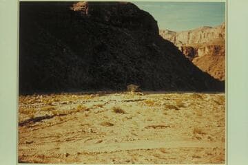 Site of Farlee Hotel near mouth of Peach Springs Wash. The Canyon at right is Diamond Creek