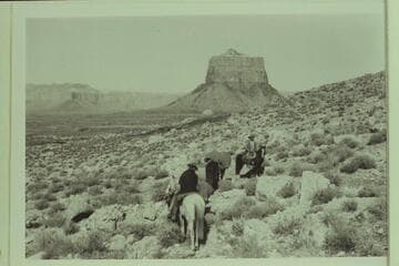 On trail. Sinyala Butte in background
