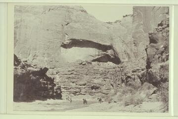 Pack train and horsemen in Navajo Creek. From the Charles H. Spencer collection, p.55, lower left