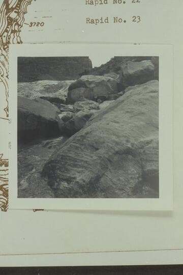The Big Drop from left bank. "Carried boats over these rocks"
