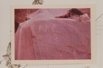 The inscription of the Nevills party which stopped at the Best wreck point. Hell To Pay Rapid. Mile 204 1/2