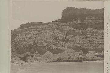 Junction of Green and Colorado Rivers. Lees Ferry gauge: July 14: 5,700 cfs. July 15: 5,360 cfs. July 16: 5,110 cfs. July 17: 4,850 cfs. Compare to Plate 25 USGS WSP 395