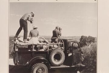 Photo Pheends shooting the hell out of Piute Canyon en route from Navajo Mountain Trading Post to Kayenta. Jorgen Visbak; Bill Belknap; F. E. Masland