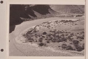Unkar Creek-Unkar Rapid from cliff above head of rapid. 73 Mile Canyon below rapid