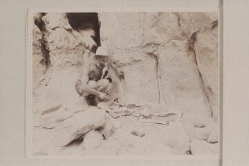 Marston and the skeleton. The photo which Nevills attempted to imitate in 1949 with Reilly as photographer