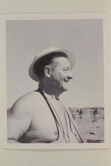 Al W. Wipf, 316 32d Street, Sacramento 16. At Paria Riffle prior to departure on a complete traverse of Grand Canyon with Georgie White