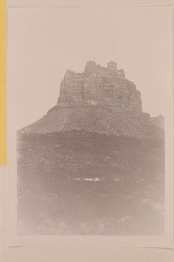 print from half a stereo: "Views on the Green River," Gray Canon Series. No. 97: Castle Rock