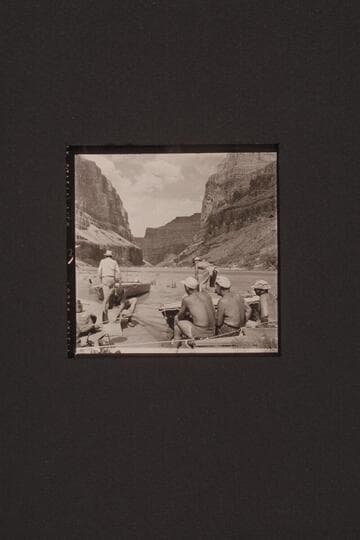 The supply point at Whitmore Wash; John Riffey, Claude Nichols, Don Harris, Rod Sanderson and Bill Belknap