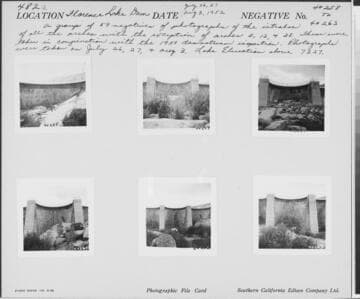 Big Creek, Florence Lake Dam - Photograph showing Intrados of Arch #3. Taken in conjunction with 1951 inspection