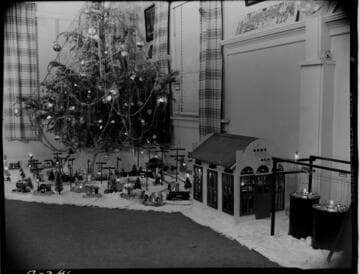 Miniature village & substation model built by Glenn Patterson (Accounting Dept