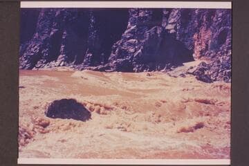 Horn Creek Rapid. Bright Angel gauge: July 19: 19,700 cfs. July 20: 18,500 cfs. July 21: 17,400 cfs