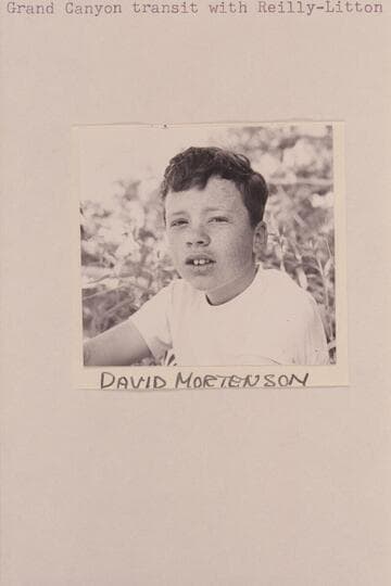 David Mortenson. 1962 Grand Canyon transit with Reilly-Litton