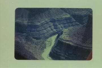 Mouth of Slickhorn Gulch and trails. San Juan River