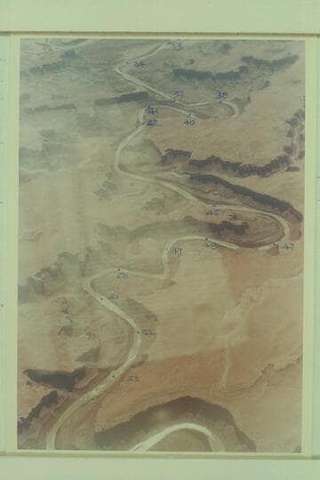 Down Green River from near Mile 52 to Mile 33. Taken from 31,000 ft