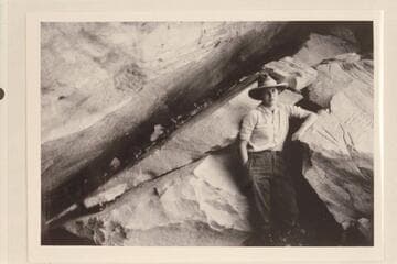 Sarah Fraser. Now Sarah Fraser Robbins. In Wayne Wonderland. In 1930, Miss Fraser made the traverse of Glen Canyon and swam across the river at the Crossing of the Fathers