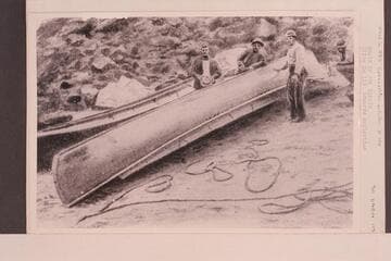 Boats Up For Repair. Slide No. 119, Edwards collection. Stanton or Best party