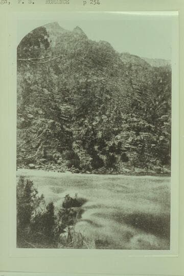 The Canyon of Lodore. Looking across a Rapid