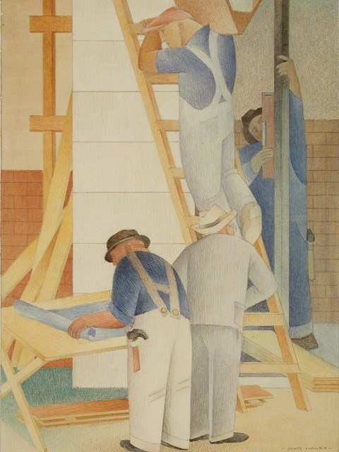 Design for Fresco—Four Workers by John Charles Haley Design for Fresco—Four Workers by John Charles Haley